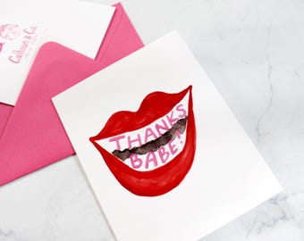 Thanks, Babe! Thank You Card