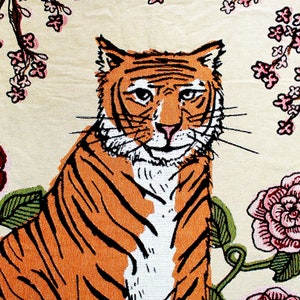 Tiger Roses and Cherry Blossom Cotton Throws Classic - Etsy