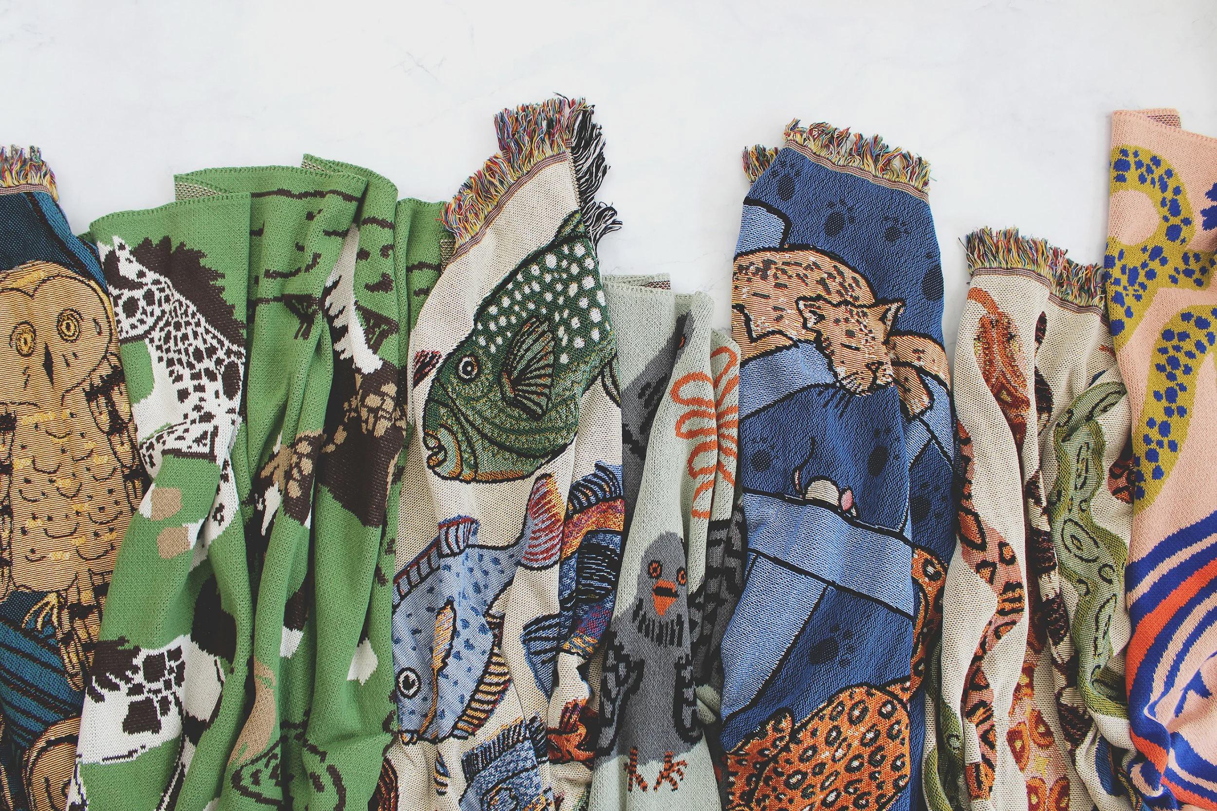 Cat Tower Tapestry Blanket