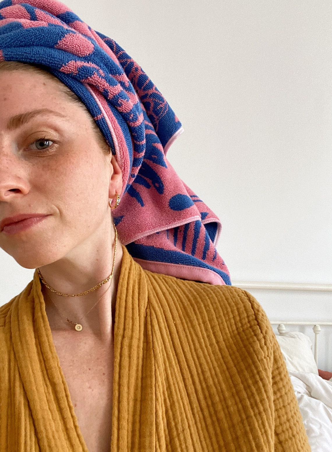 Self Care Pink and Blue Bath Towels Makeup Face Towel and Etsy