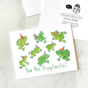 You Are Frogtastic Greeting Card - Frog Card - Gift - Greeting Card - Frogtastic Greeting Card - Floral Greeting Card - Stationery