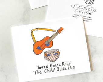 You're Going To Rock The Crap Outta This Greeting Card - Baby Shower Greeting Card - Fathers Day - Mothers Day - Baby Gift - Stationery