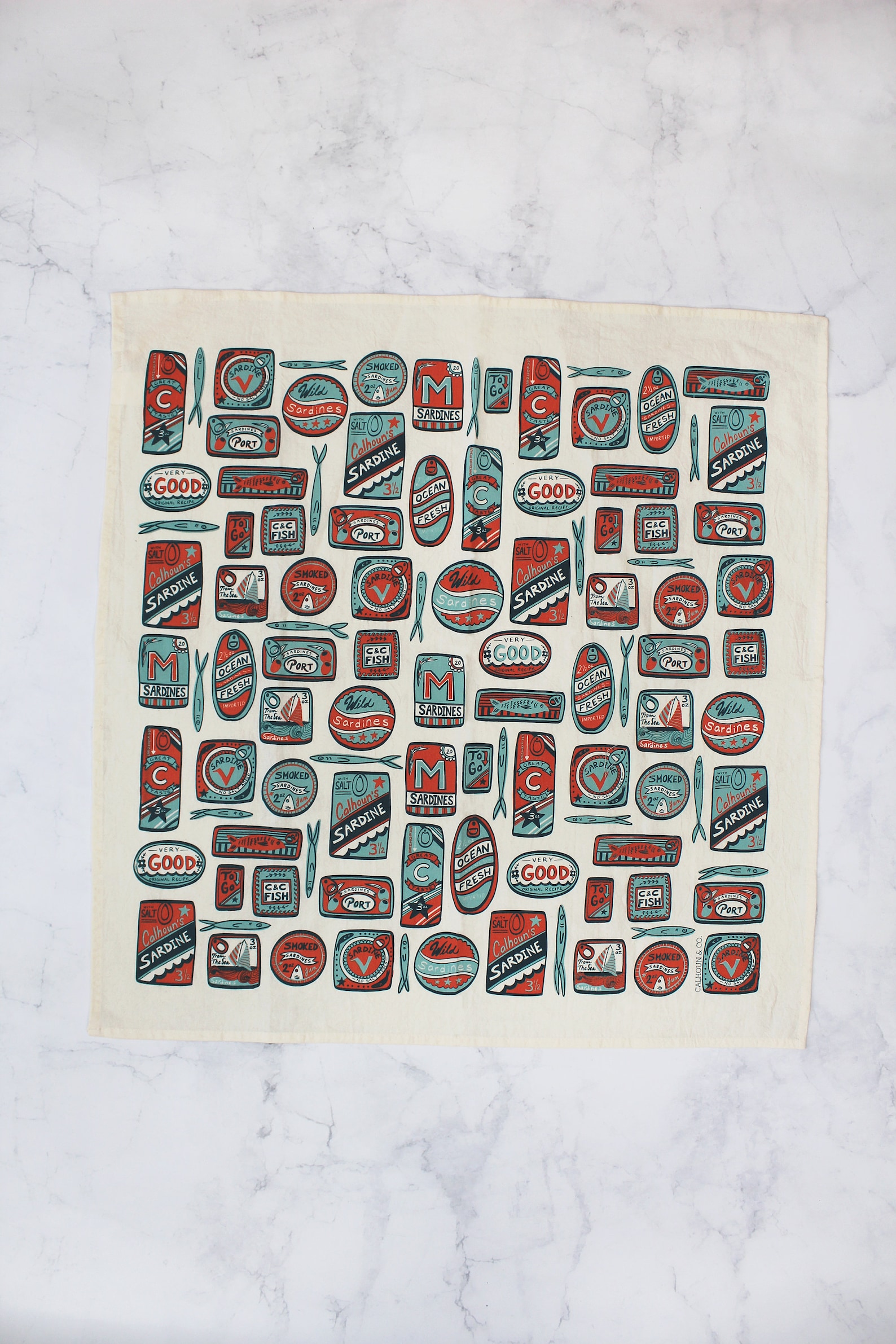 Printed Tee in Fish Toile main image 1
