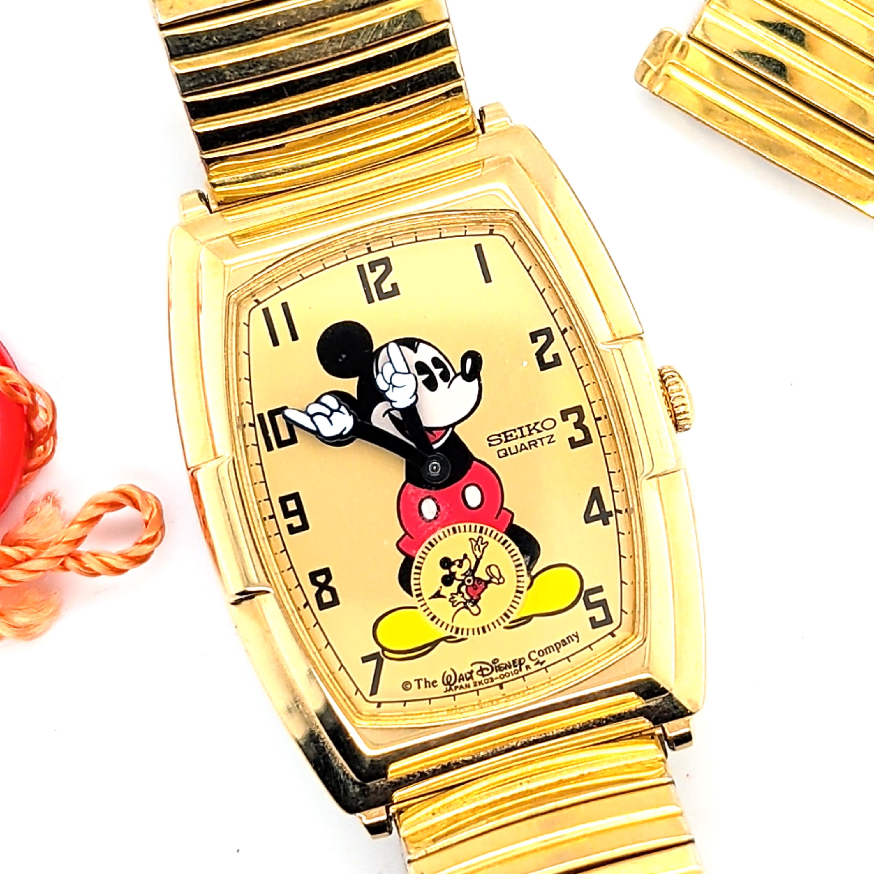 Seiko Disney watch with stretchy band Vintage Unisex Seiko Walt Disney Mickey Mouse Quartz Watch  main image 2
