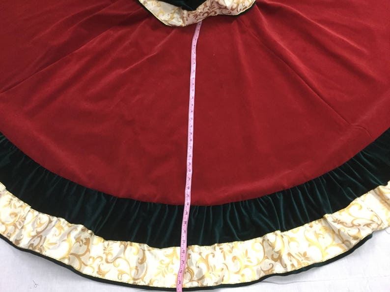 Christmas Tree Skirt Red and Gold Tree Skirt 72 Inch in Etsy