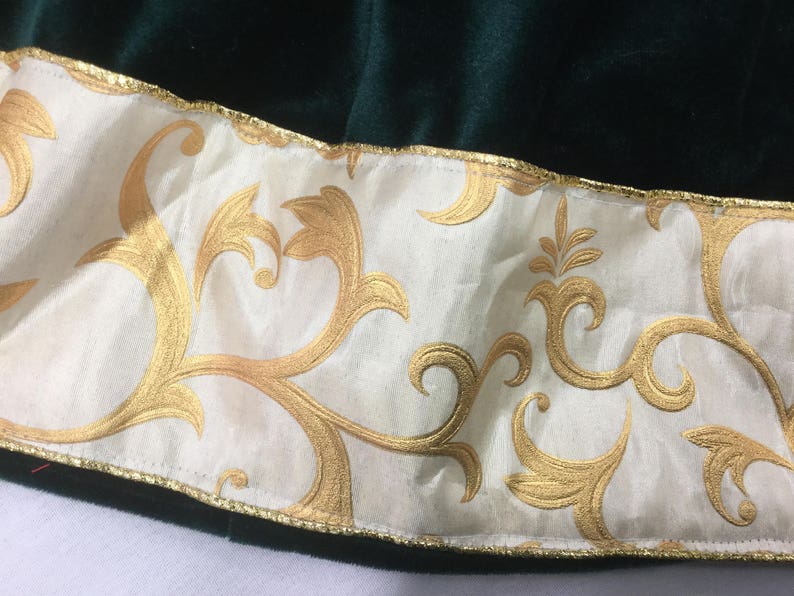 Christmas Tree Skirt Red and Gold Tree Skirt 72 Inch in Etsy