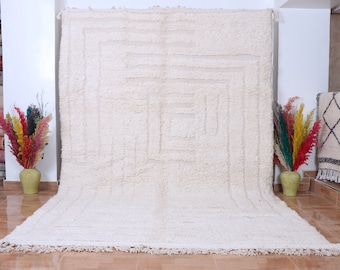 Moroccan rug Hand knotted - Beni ourain rug - Wool berber rug - Custom rug - handmade rug - Genuine lamb wool
