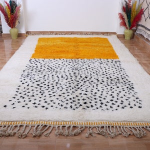 Marokkanischer Berberteppich Beni-Ourain-Teppich reiner Woll-Berberteppich individueller Teppich handgefertigter Teppich echte Lammwolle Berberwollteppich Bild 2