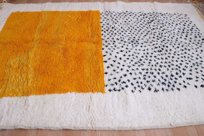 Marokkanischer Berberteppich Beni-Ourain-Teppich reiner Woll-Berberteppich individueller Teppich handgefertigter Teppich echte Lammwolle Berberwollteppich Bild 8