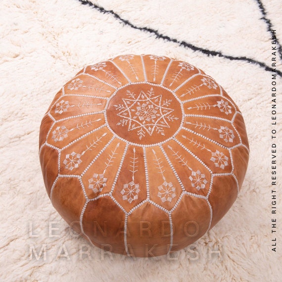 Etsy cheap leather pouf