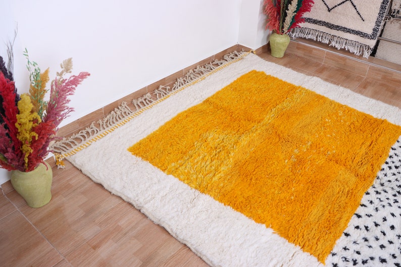 Marokkanischer Berberteppich Beni-Ourain-Teppich reiner Woll-Berberteppich individueller Teppich handgefertigter Teppich echte Lammwolle Berberwollteppich Bild 6