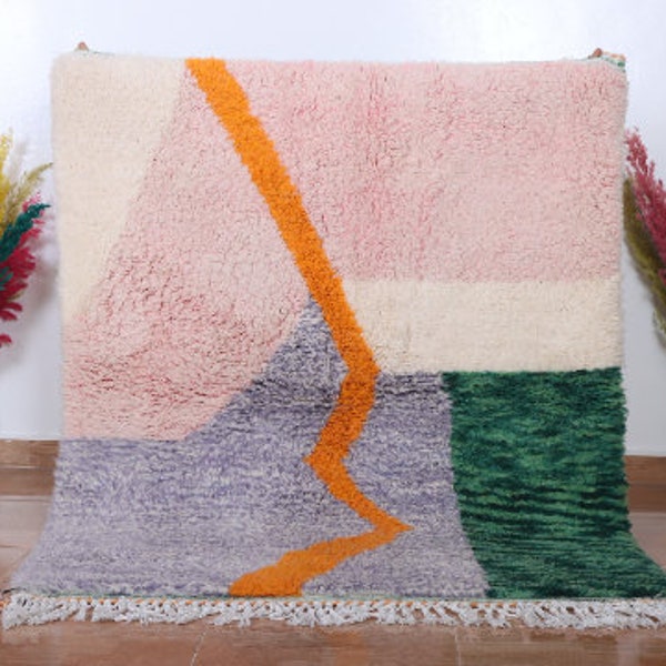 Moroccan rug - Handmade berber rug - Custom area rug - Berber rug - Brick rug - Wool rug - Morocco rug - Contemporary brick rug