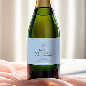 PRINTED Custom Prosecco/ Champagne Label | Personalized Gift | Bridesmaid Gift | Champagne Birthday Gifts | Housewarming | Wedding