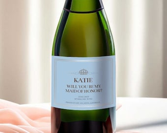 Etichette personalizzate per Prosecco e Champagne / Regalo personalizzato / Regalo per damigelle d'onore, compleanni e inaugurazione della casa