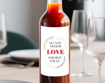 Set of 15 with Option To Expand  Hot Sauce Labels  | Bottle Label | Personalized Label | Hot Sauce Sticker | Party Gift | Wedding Favor