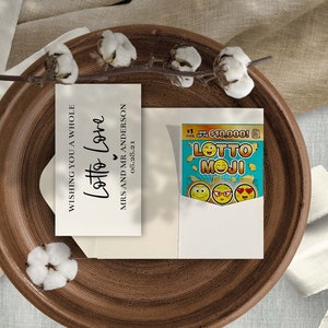 Venduto in set da 10, Ti auguro un intero Lotto Love Favors / Portabiglietti della lotteria personalizzati / Portacarte gratta e vinci