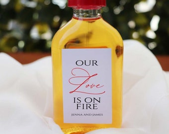 Custom Cinnamon Whiskey label | Custom Label | Party Favor | Wedding Thank You Bag | Welcome Gift | Mini Liquor Label ( 50 ml) |
