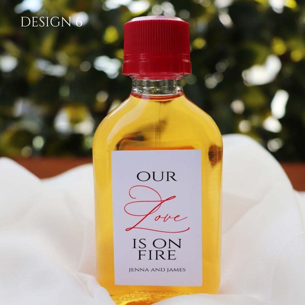 Custom Cinnamon Whiskey label | Custom Label | Party Favor | Wedding Thank You Bag | Welcome Gift | Mini Liquor Label ( 50 ml) |