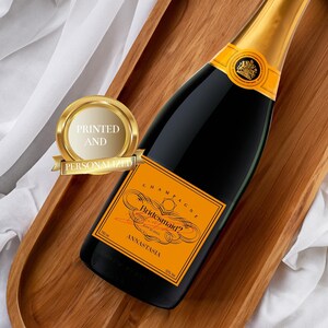 PRINTED Custom Prosecco/ Champagne Label | Personalized Gift | Bridesmaid Gift | Champagne Birthday Gifts | Housewarming | Wedding