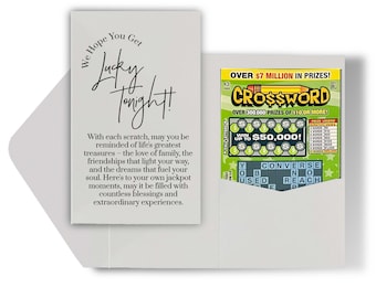Set of 25 Lottery Wedding Favors | Personalized Lottery Ticket Holders | Scratch Card Holders | Customizable Wedding Favors