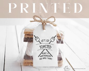 PRINTED | Set of 8 S'more Tags | Wedding Favors Tags | Bag Tags | Gift Tags | Party Favor Tags | S'mores Party Gift Tag | Modern Wedding