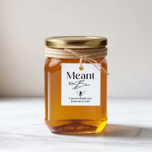 Set of 25 Honey Jar Favor Tags | Party Favor Tags| Bridal Shower Favor Hang Tags | Wedding Favor Tags | Mini Honey Jar Favor Tags
