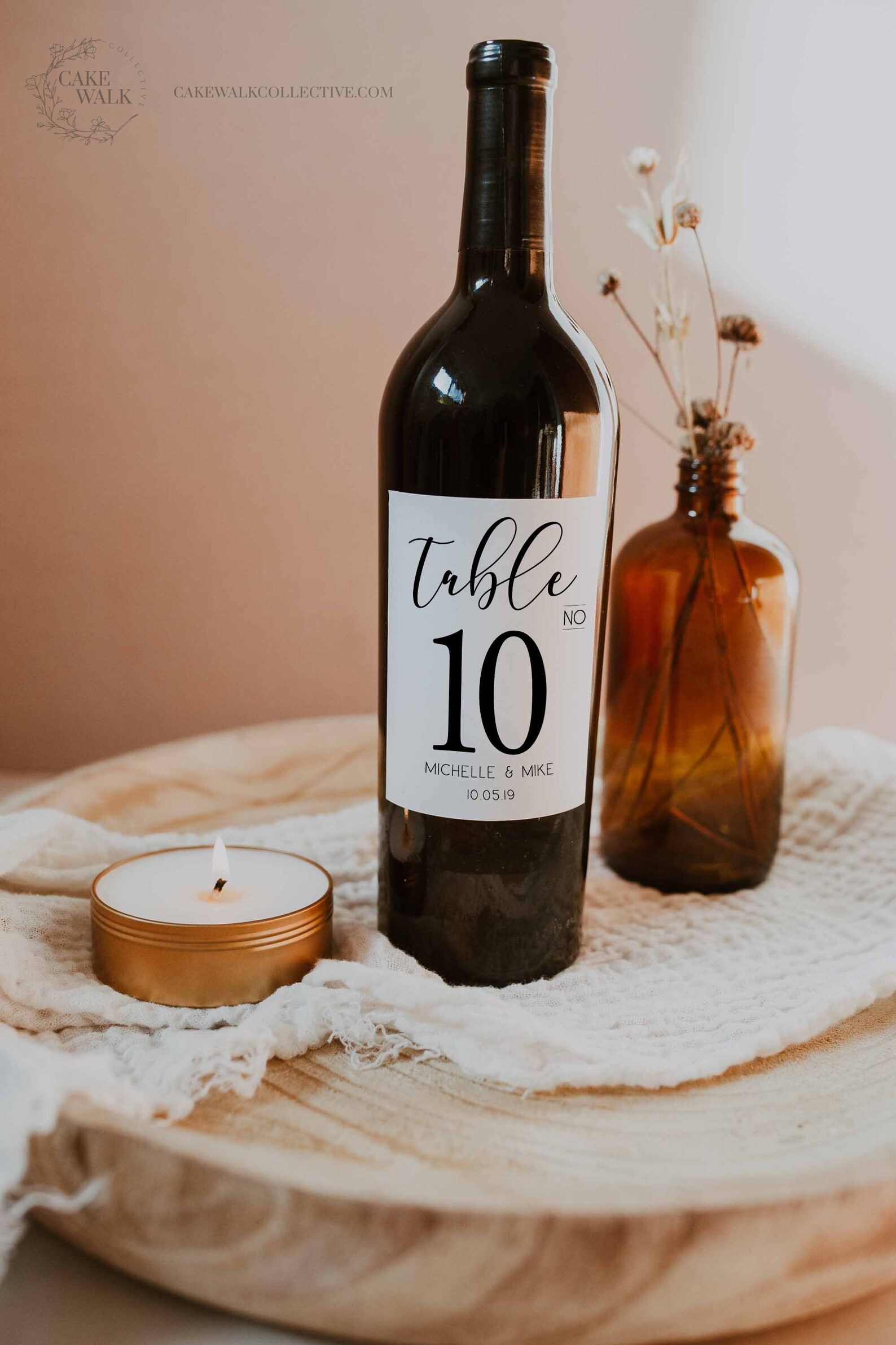 Wedding Wine Labels/ Table Number Labels/ Table Number Etsy