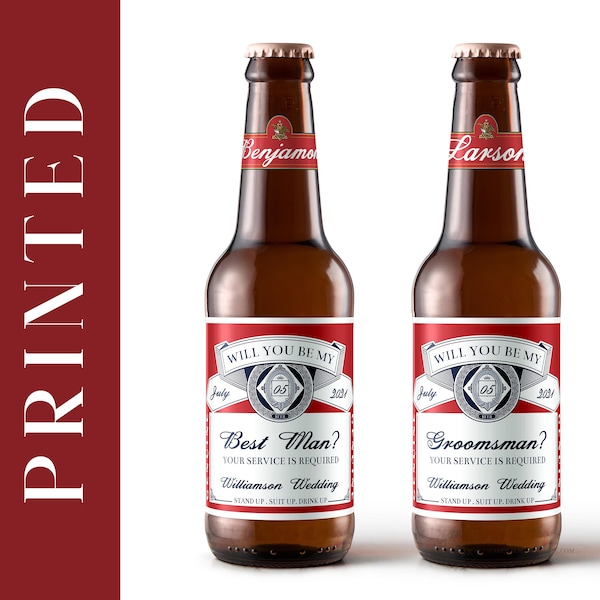 Beer Label / Proposal / Alcohol Labels / Best Man Proposal / Groomsman Proposal / Bachelor labels/ Bachelor Party Favors / Wedding Party