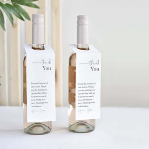 Wine and Champagne Hang Tags with Option to Expand | Personalized Wine Bottle Tag | Dinner Table Decor | Wedding | Wine Tag