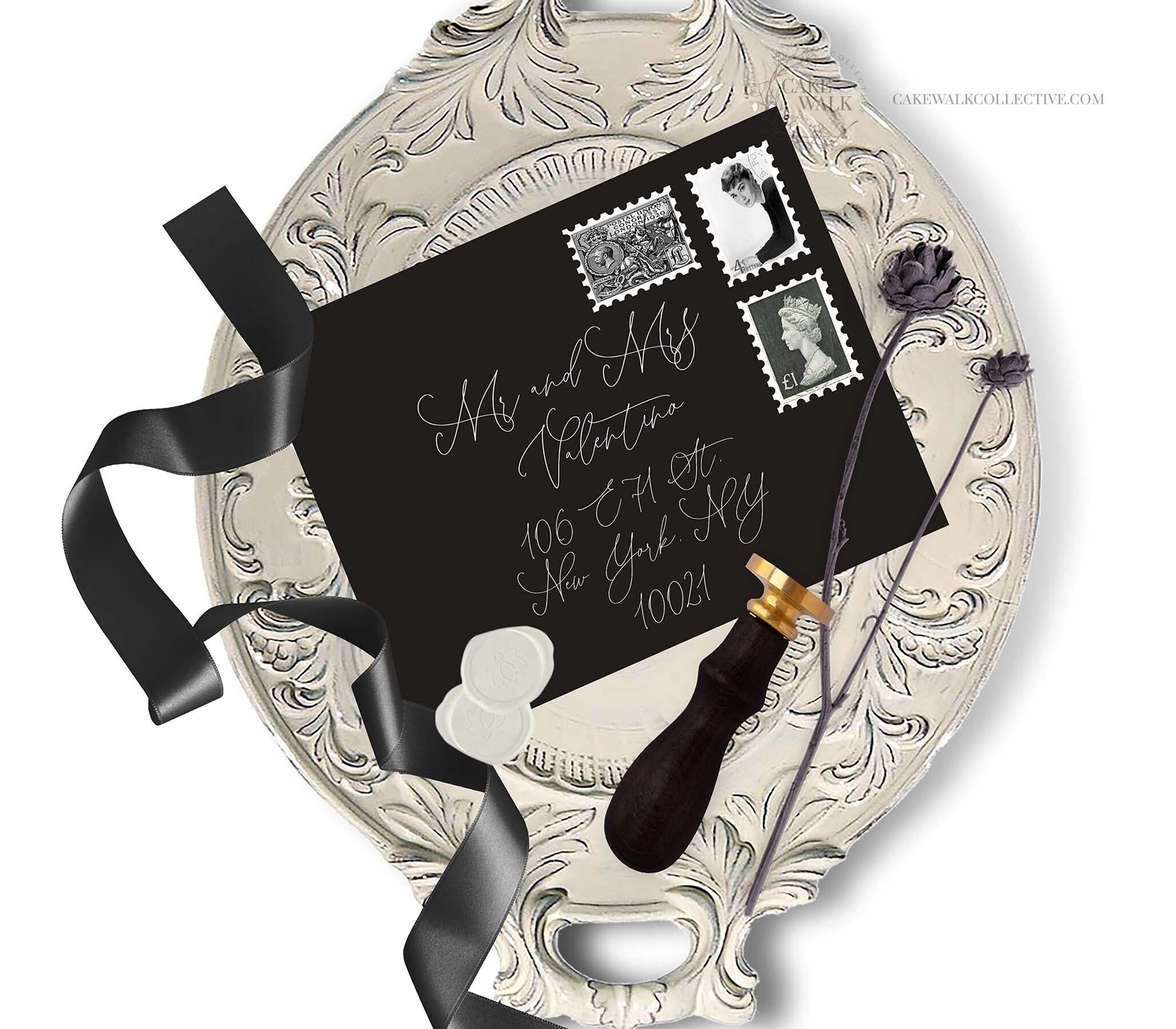 PRINTED Decorative Stamps | 34 Pcs | Invitation Stickers | Wedding Invite Suite Stamps | Vintage and Modern Mix | Scrapbooking | Cards