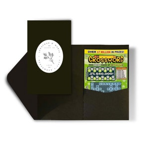 Lot de 25 cadeaux de loterie | Porte-billets de loterie personnalisés | Porte-cartes à gratter | Cadeaux de mariage personnalisables