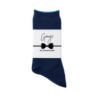 Conjunto de 6 etiquetas de calcetines / Regalos de padrino / Calcetines de padrino / Etiqueta de calcetín personalizada / Etiqueta de propuesta de padrino / Etiqueta de calcetín / Regalos de soltero