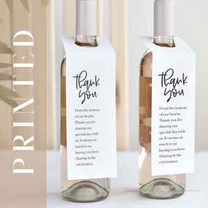 PRINTED | Sold in Sets of 10 Wine and Champagne Hang Tags |  Wine Bottle Tag | Dinner Table Decor | Wedding | Wine Tag