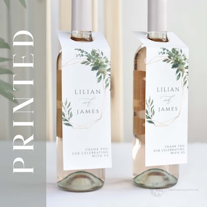 PRINTED | Sold in Sets of 10 Wine and Champagne Hang Tags  | Personalized Wine Bottle Tag | Dinner Table Decor | Wedding | Wine Tag