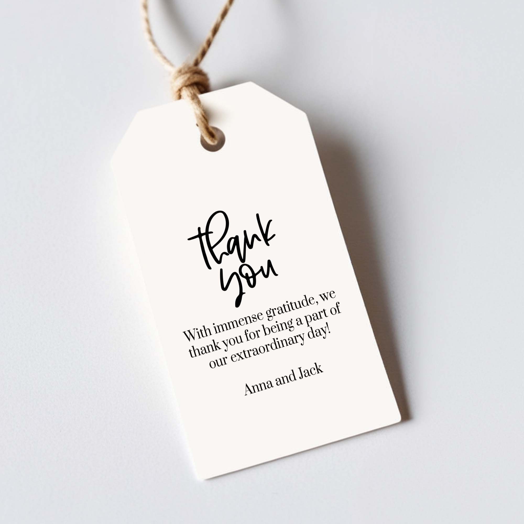 Thank You Gift Bag Tags