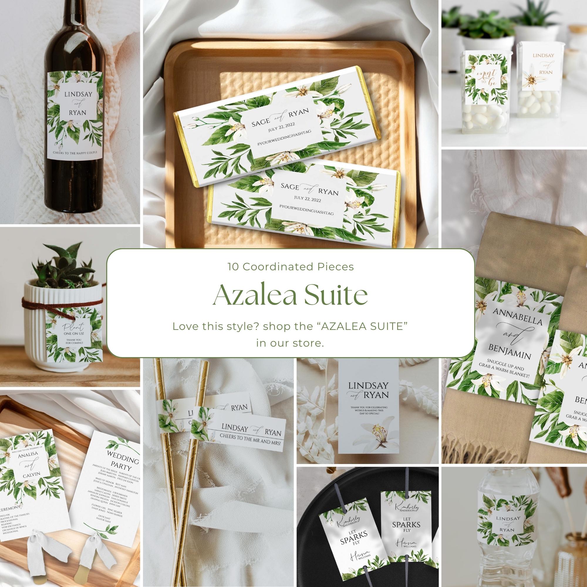 Azalea Tags Plant Favor Tags Printable & Printed | Succulent Tags | Wedding Plant ...