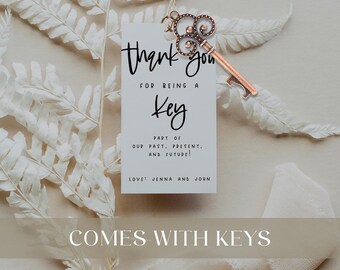 Set of 24 | Key Bottle Openers AND Tags | Wedding Favors | Skeleton Key Favors | Key to Happiness Tags | Wedding Key Tag