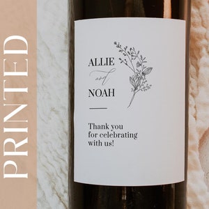 PRINTED | Wine Label  | Bottle Label | Personalized Label | Wine Sticker |  Party Gift | Wedding | Anniversary | Engagement | Couples Gifts