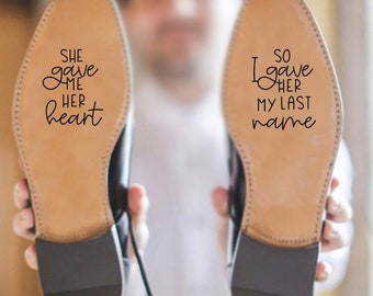 Wedding Stickers / Wedding Decal / Groom Decal/ Bride Decal / Custom Decal/ mens shoes / wedding shoes / wedding gift