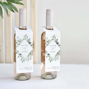 Wine and Champagne Hang Tags with Option to Expand | Personalized Wine Bottle Tag | Dinner Table Decor | Wedding | Wine Tag