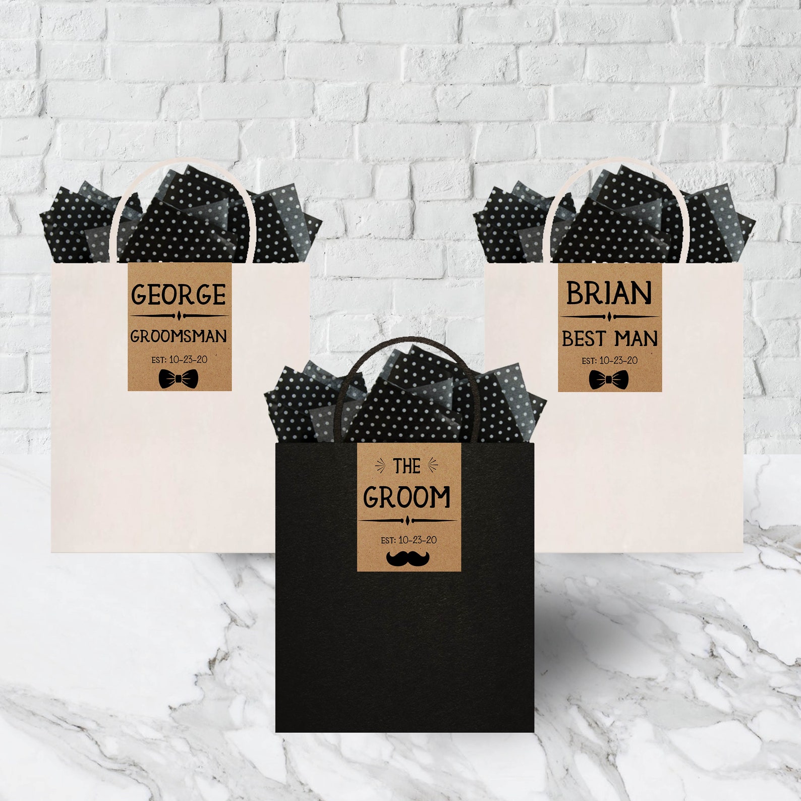 Best Man Gift Bags/groomsman Favor Bags/ Wedding Thank You Etsy