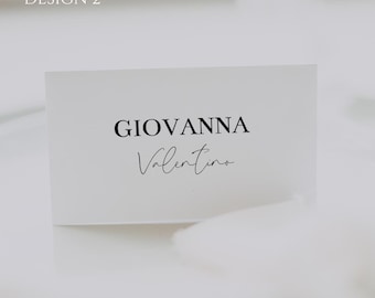 Tent Cards | Paper Place Cards | Wedding Name Cards | Escort Cards | Dinner Party Place Cards | Name Tags | Table Cards