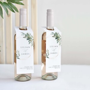 Wine and Champagne Hang Tags with Option to Expand | Personalized Wine Bottle Tag | Dinner Table Decor | Wedding | Wine Tag