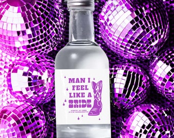 Set of 12 Bottle Labels | Bachelorette Party Favors | Mini Shot Labels | Liquor Labels | Shooter Labels | Western Party Favor | Cowgirl Bach