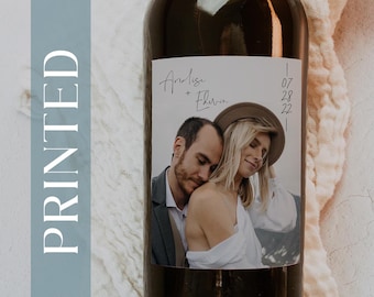 PRINTED | Wine Label  | Bottle Label | Personalized Label | Wine Sticker |  Party Gift | Wedding | Anniversary | Engagement | Couples Gifts