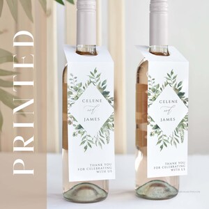 PRINTED | Sold in Sets of 6 Wine and Champagne Hang Tags  | Personalized Wine Bottle Tag | Dinner Table Decor | Wedding | Wine Tag