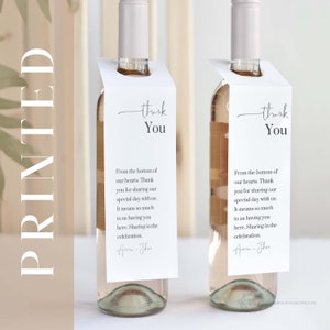 PRINTED | Sold in Sets of 10 Wine and Champagne Hang Tags | Wine Bottle Tag | Dinner Table Decor | Wedding | Wine Tag