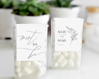 Set of 20 Personalized Wedding Mint Labels | Mint Stickers | Custom Wedding Favor Labels | Event Favors Stickers | Allie Suite