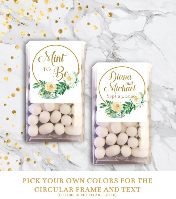 Mint to be wedding labels