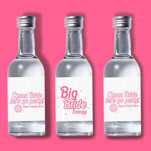 Set of 12 Bottle Labels | Bachelorette Party Favors | Mini Shot Labels | Custom Liquor Labels | Bachelorette Gift Idea | Alcohol Stickers